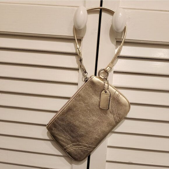 Coach Gold wristlet - Picture 2 of 3